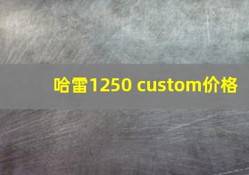 哈雷1250 custom价格